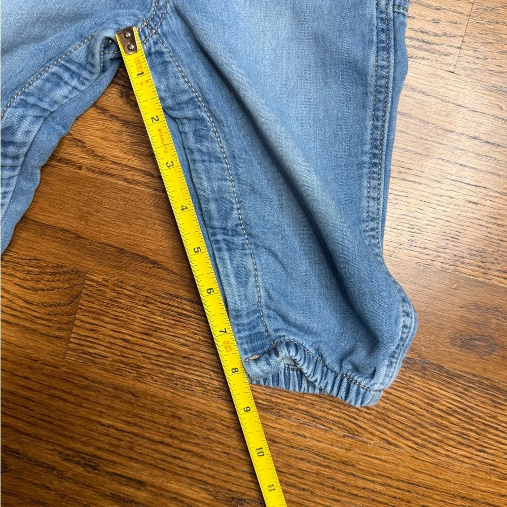OshKosh B'gosh Toddler Kids Soft French Terry Interior Denim Overall Joggers 12M